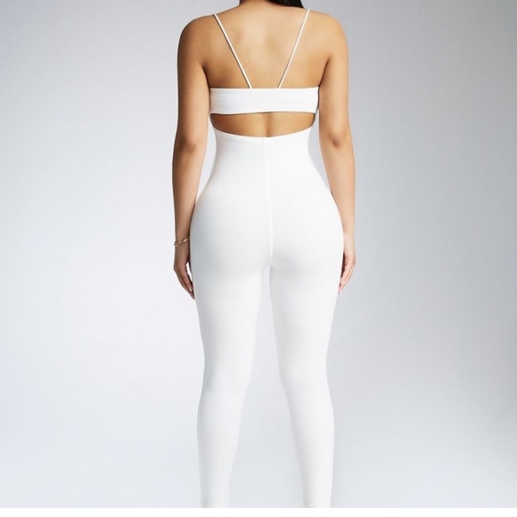Naked Wardrobe Cut to the Back white jumpsuit - Picture 2 of 2